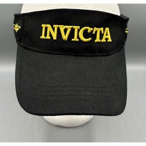 Invicta Black Sun Visor Hat‎ Cotton Adjustable One Size Summer